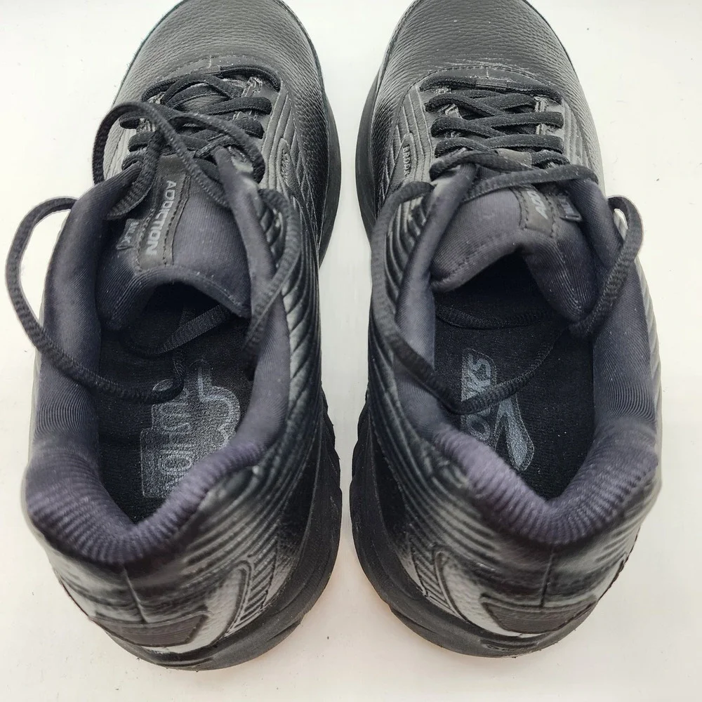 Brooks Addiction Walker 2 Sneakers Women's 10 Black Leather Walking Shoes